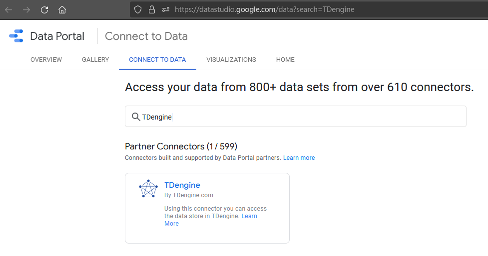TDengine 連接器上線 Google Data Studio 應用商店 - TDengine Database 時序數據庫 Google Data Studio 應用商店中的 TDengine Database