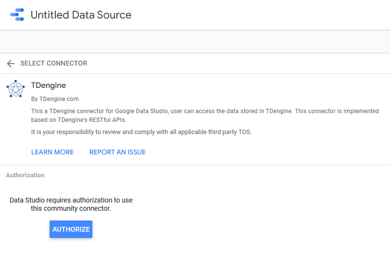 TDengine 連接器上線 Google Data Studio 應用商店 - TDengine Database 時序數據庫 TDengine Database