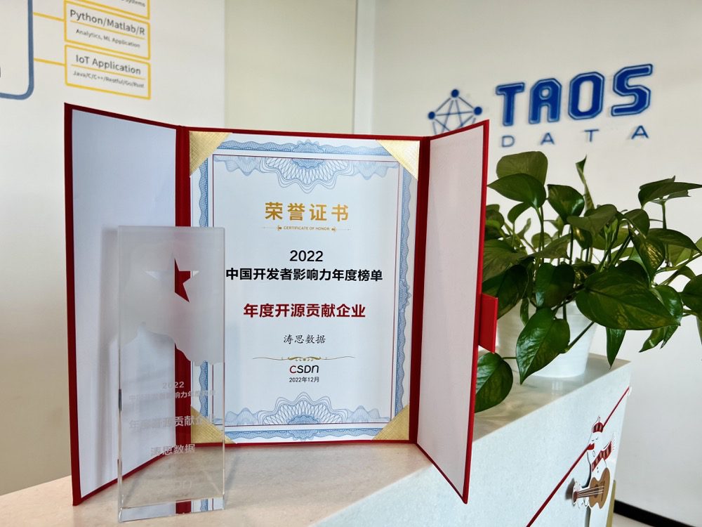 開源全球公司貢獻 49 名,濤思數據榮登 2022 中國開發者影響力年度榜單 - TDengine Database 時序數據庫 開源全球公司貢獻 49 名,濤思數據榮登 2022 中國開發者影響力年度榜單 - TDengine Database 時序數據庫