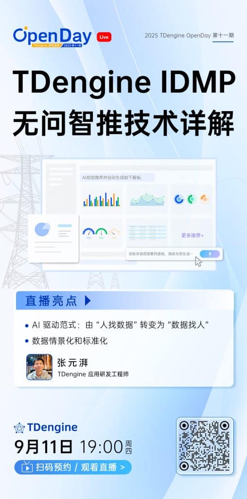 TDengine Open Day W十一期：无问智推技术全解析 - TDengine Database 时序数据? class=